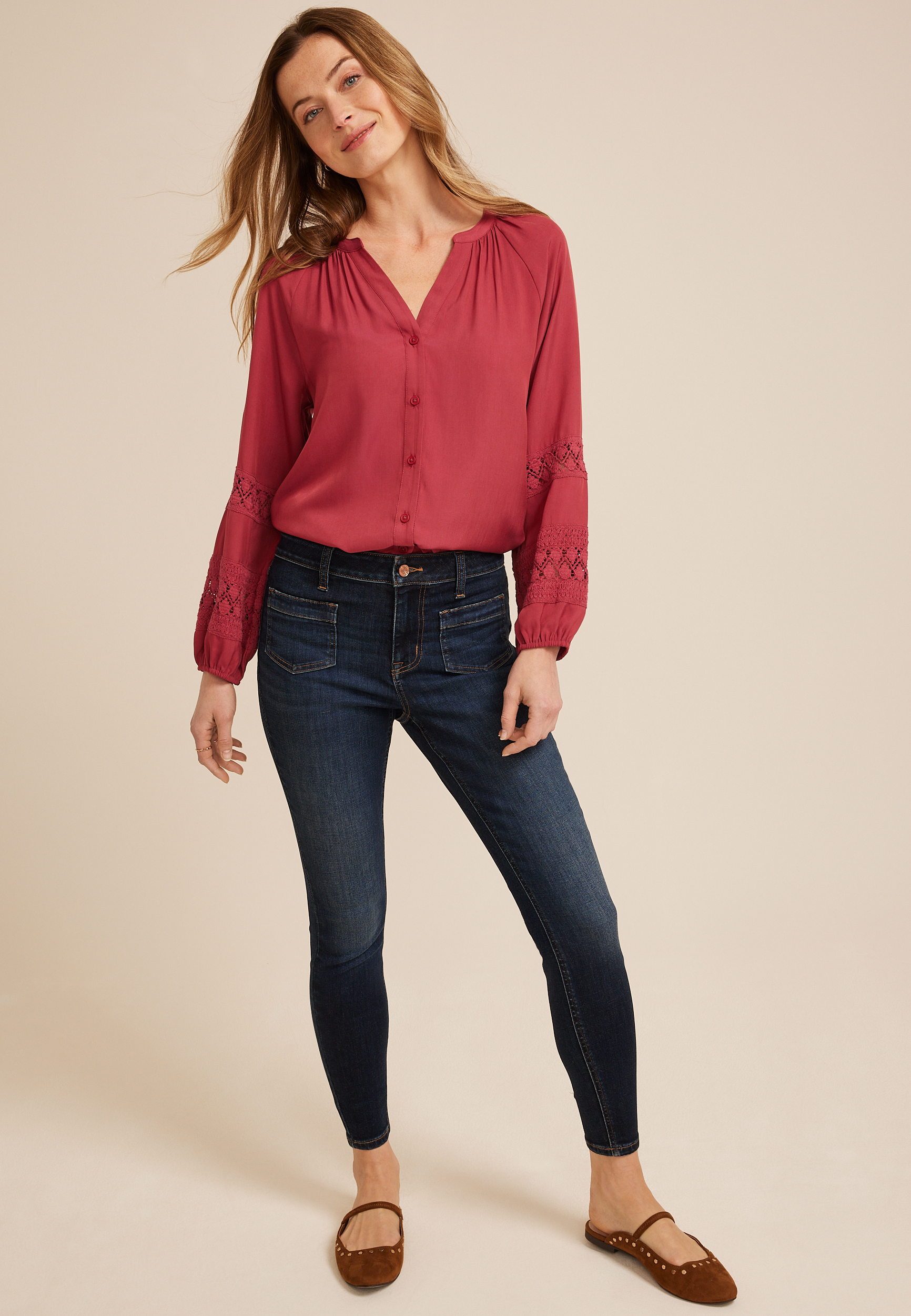 m jeans by maurices&trade; Cool Comfort High Rise Patch Pocket Jegging, C258, large