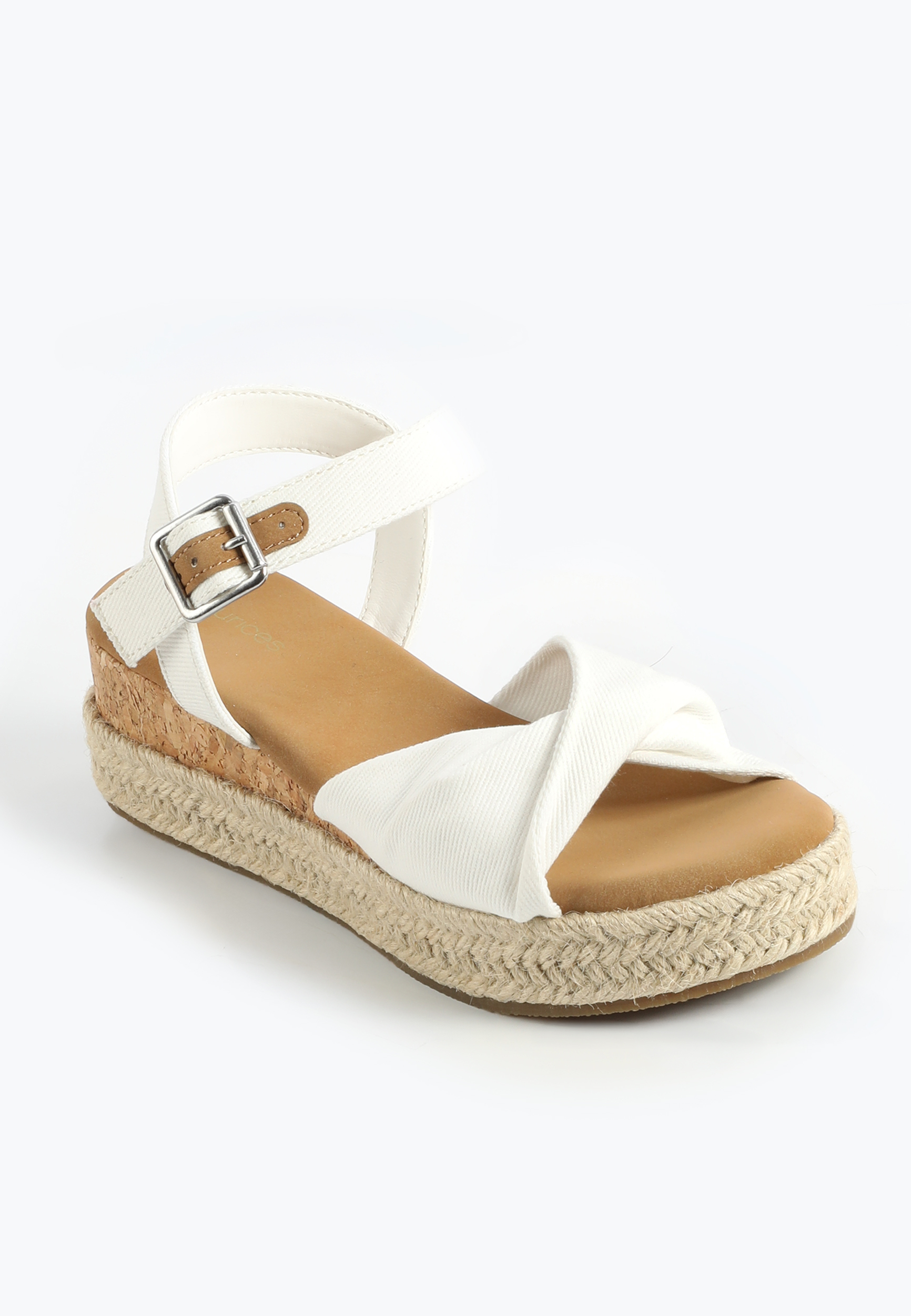 SuperCush Canvas Twist Band Wedge Sandal 