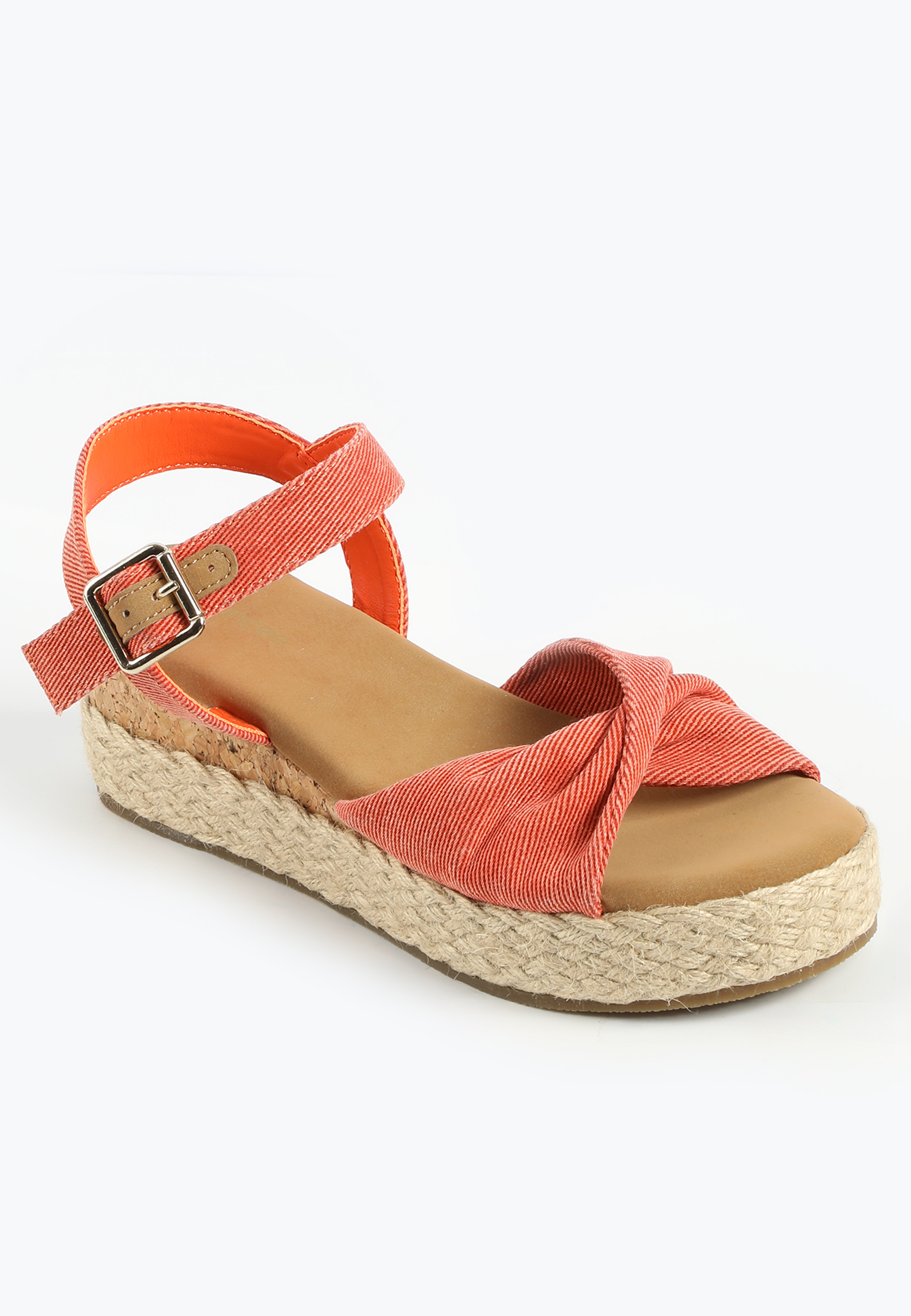 SuperCush Canvas Twist Band Wedge Sandal