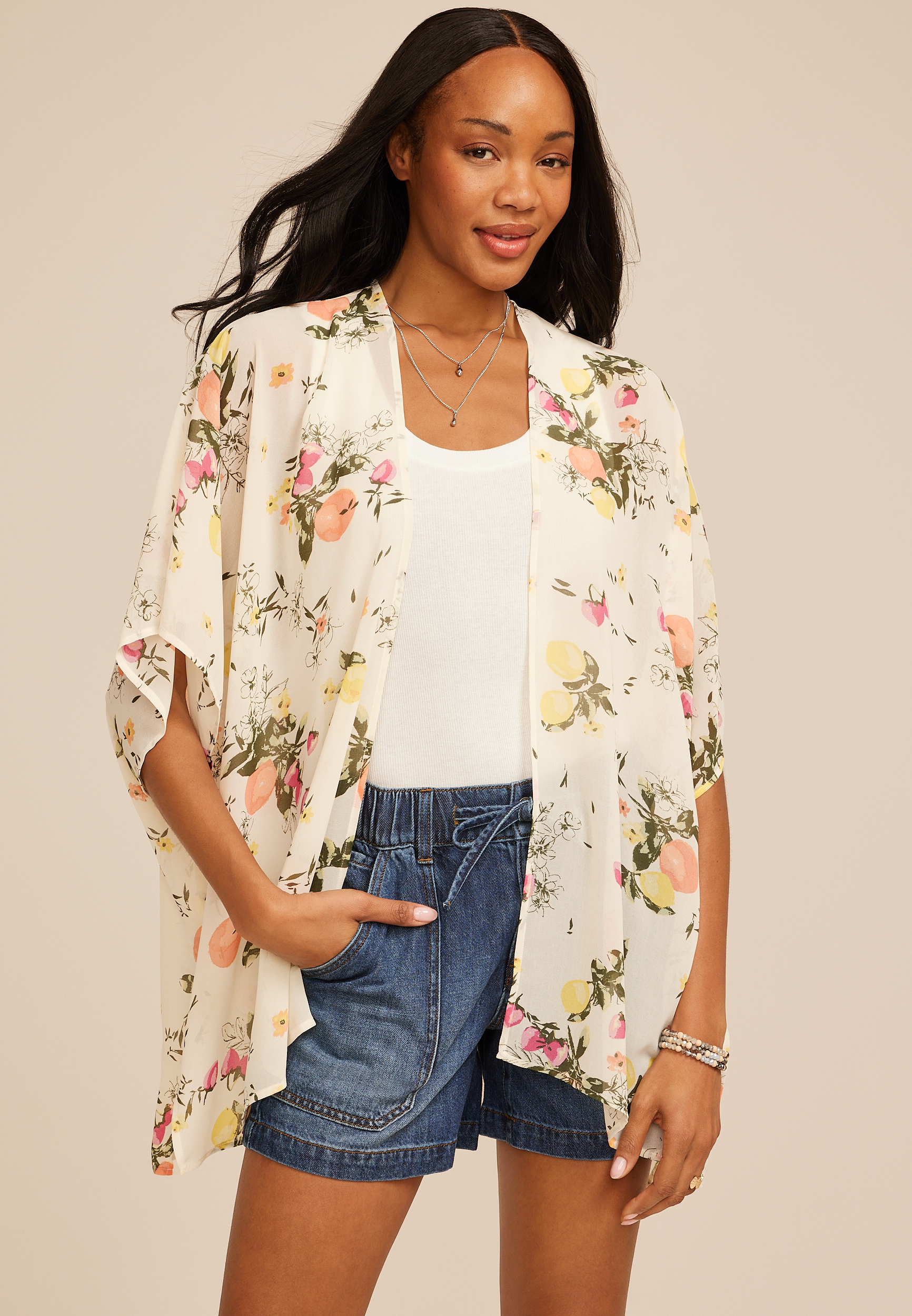 Fruit Print Kimono