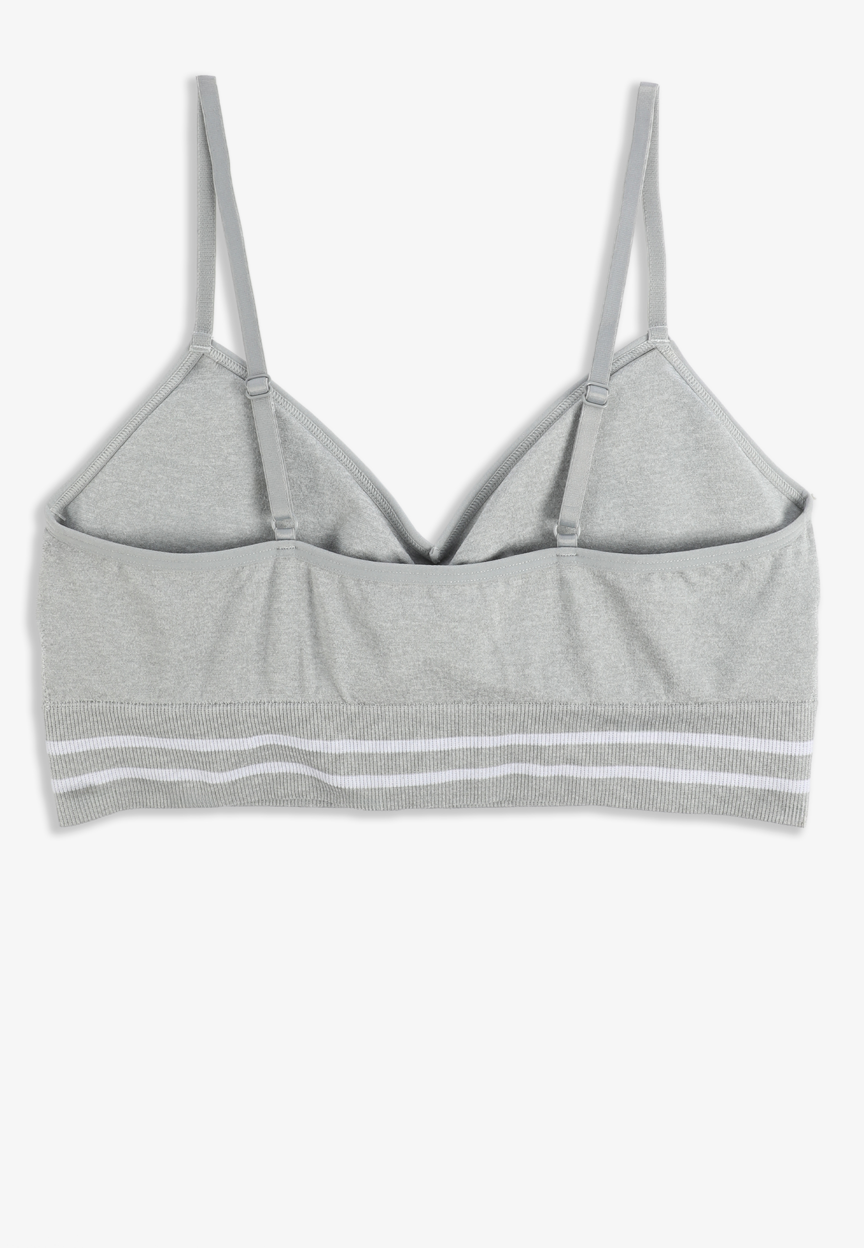 True Stretch Heathered Smooth Seamless Striped Band V Neck Bralette, C3348, large
