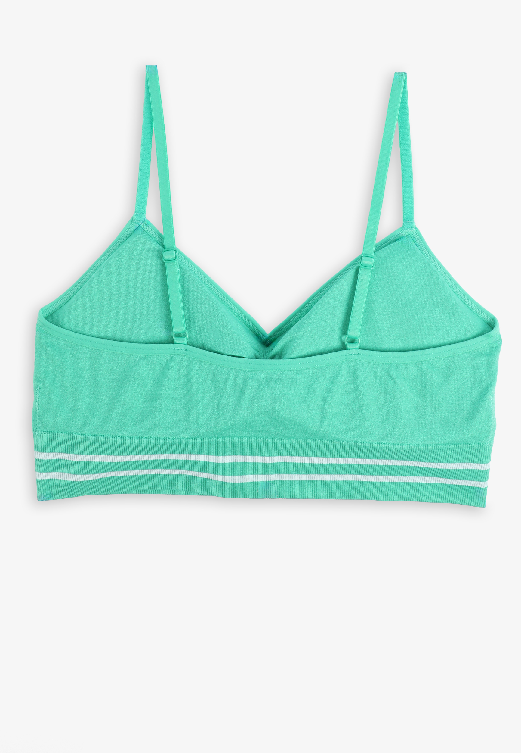 True Stretch Smooth Seamless Striped Band V Neck Bralette, C1927, large