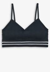 True Stretch Smooth Seamless Striped Band V Neck Bralette, C9509, small