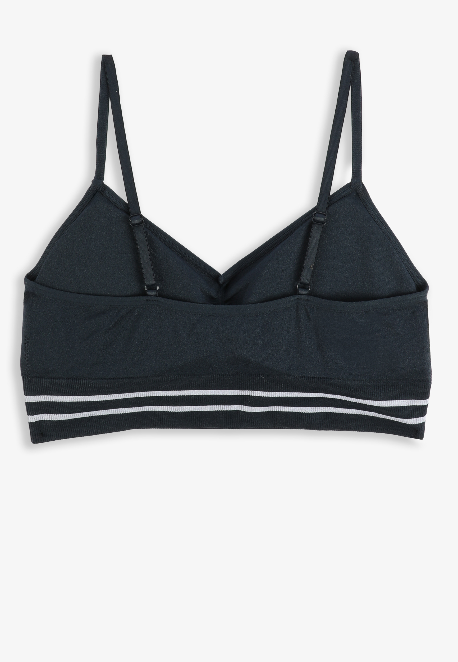 True Stretch Smooth Seamless Striped Band V Neck Bralette, C9509, large