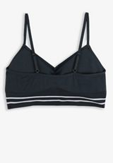 True Stretch Smooth Seamless Striped Band V Neck Bralette, C9509, small