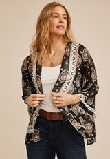 Medallion Chiffon Kimono, C1756, small