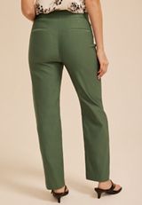 Sateen Bengaline Button Tab High Rise Straight Pant, C7379, small