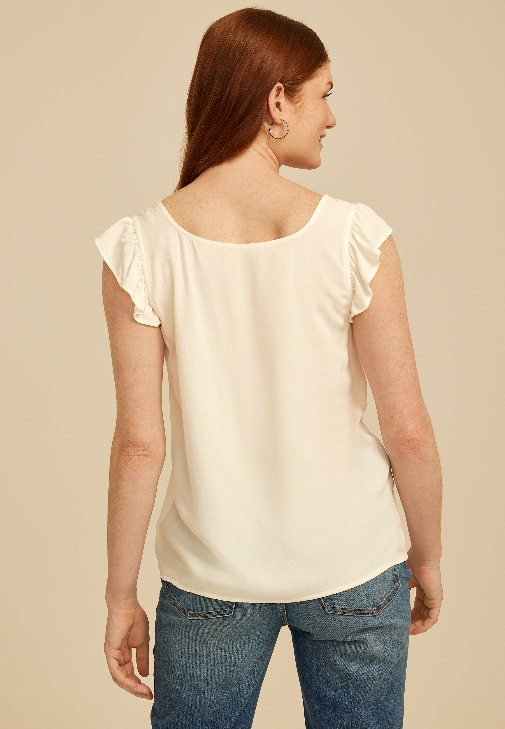 Navy Floral Embroidered Top, C9298, large
