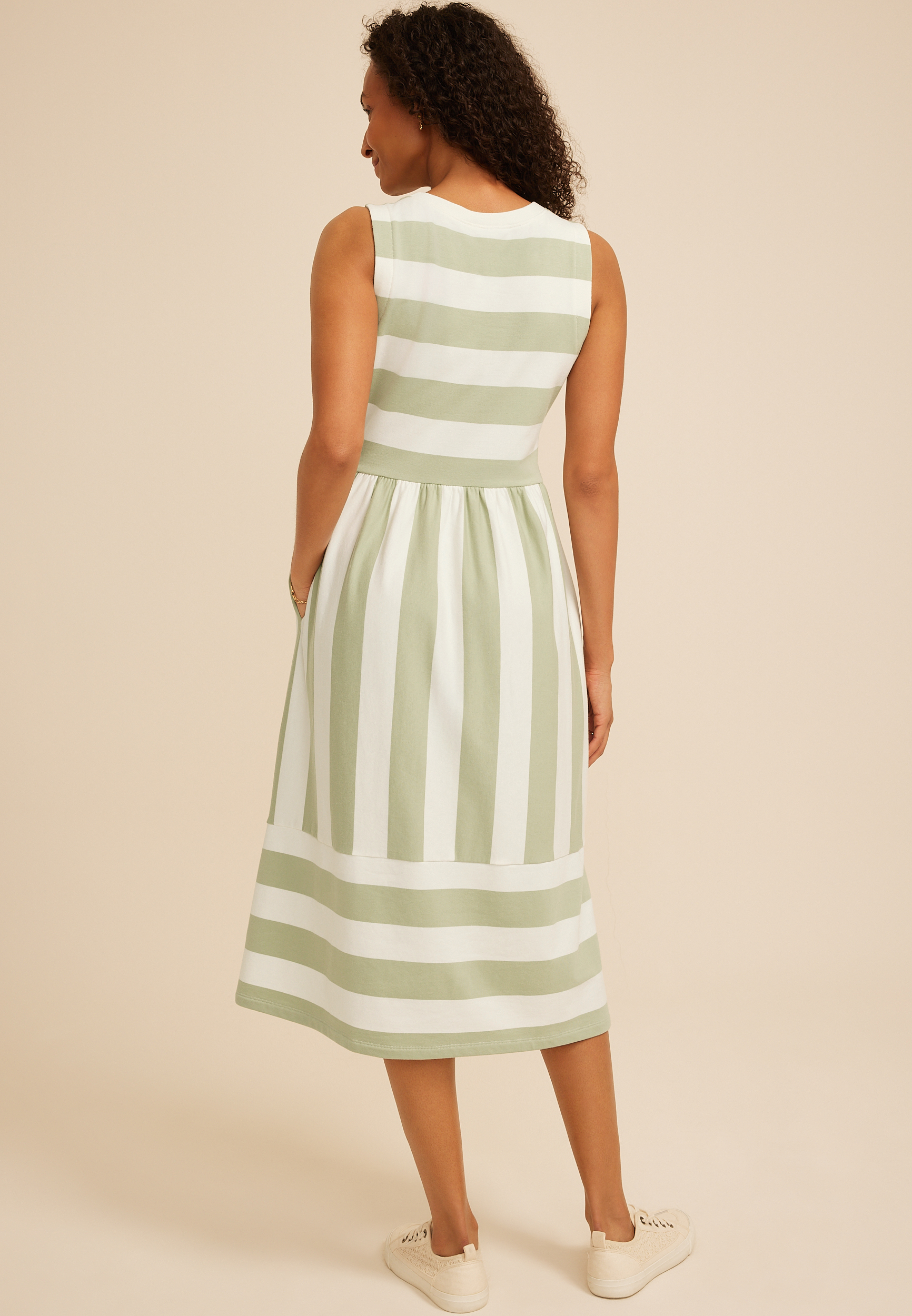 24/7 Bare Striped Midi Dress, C8712, large