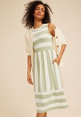 24/7 Bare Striped Midi Dress, C8712, small