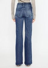 KanCan&trade; High Rise Double Button Flare Jean, MEDIUM SANDBLAST, small