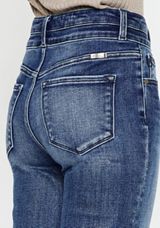 KanCan&trade; High Rise Double Button Flare Jean, MEDIUM SANDBLAST, small