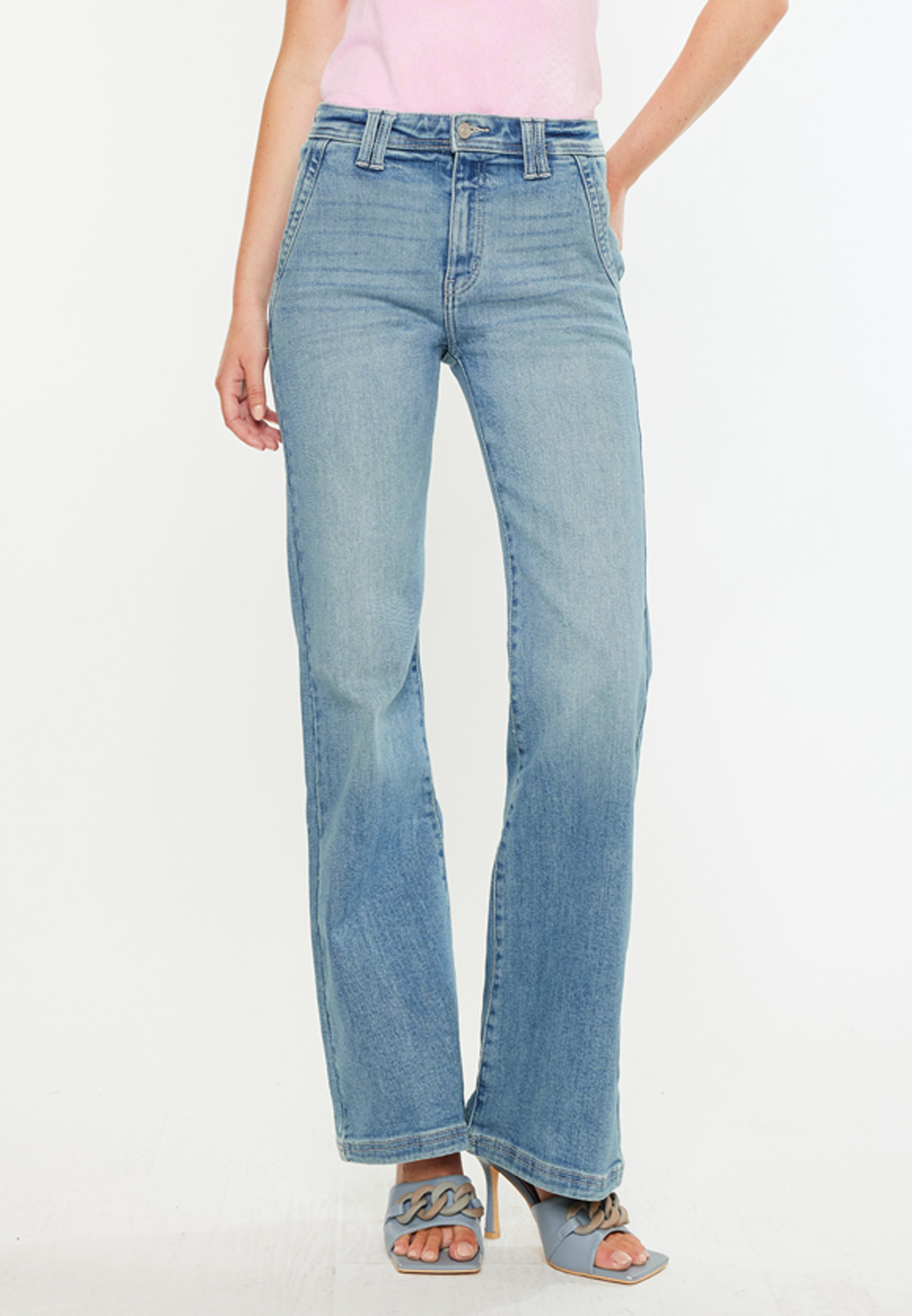 m jeans by maurices™ High Rise Slant Pocket Flare Jean