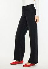 KanCan&trade; Black High Rise Wide Leg Jean, BLACK, small