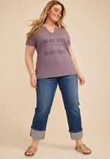 Plus Size Fire In My Soul Classic Fit Graphic Tee, C4424, small