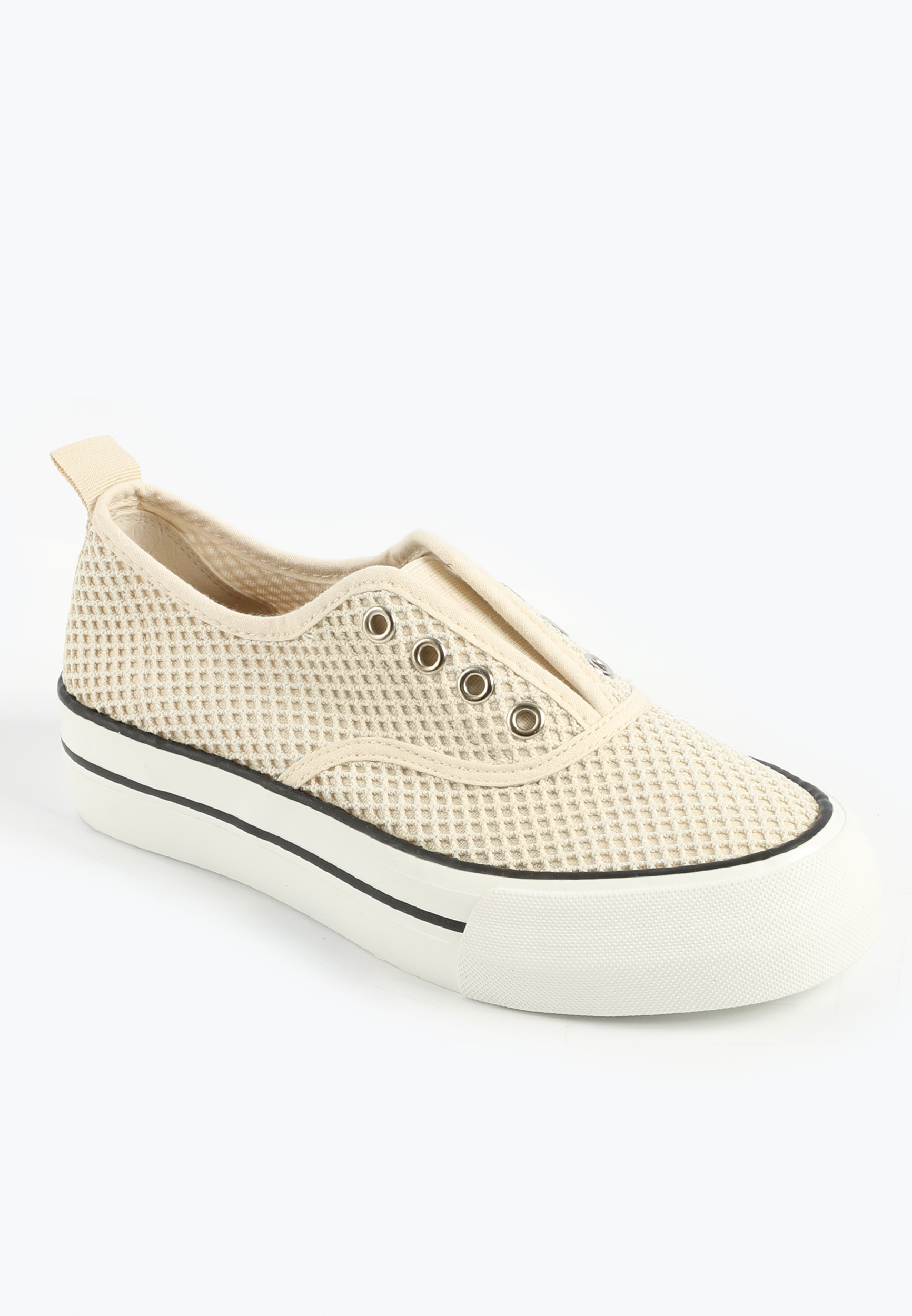SuperCush Knit Mesh Platform Sneaker, BEIGE, large