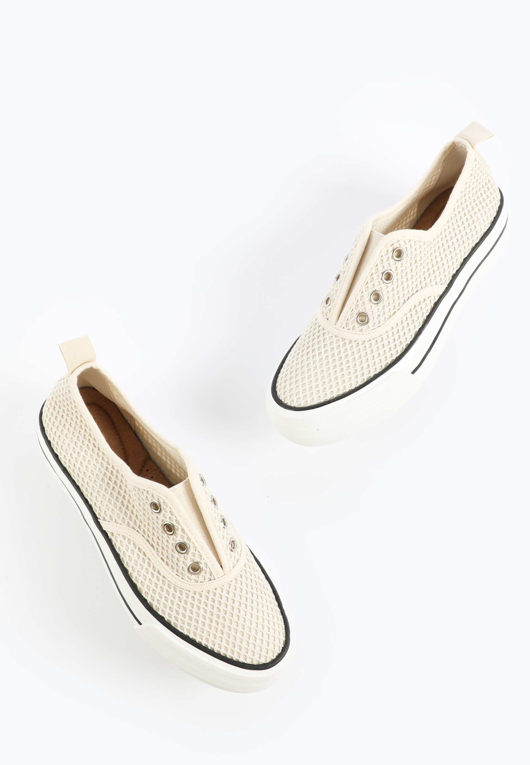 SuperCush Knit Mesh Platform Sneaker, BEIGE, large