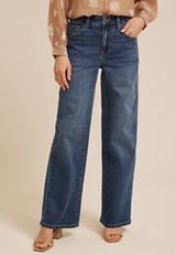m jeans by maurices&trade; Classic Dark High Rise Wide Leg Jean, C258, small