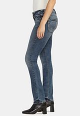 Silver Jeans Co.&reg; Dark Suki Curvy Mid Rise Luxe Stretch Straight Jean, C258, small
