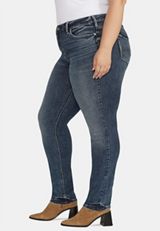 Plus Size Silver Jeans Co.&reg; Dark Suki Curvy Mid Rise Luxe Stretch Straight Jean, C258, small