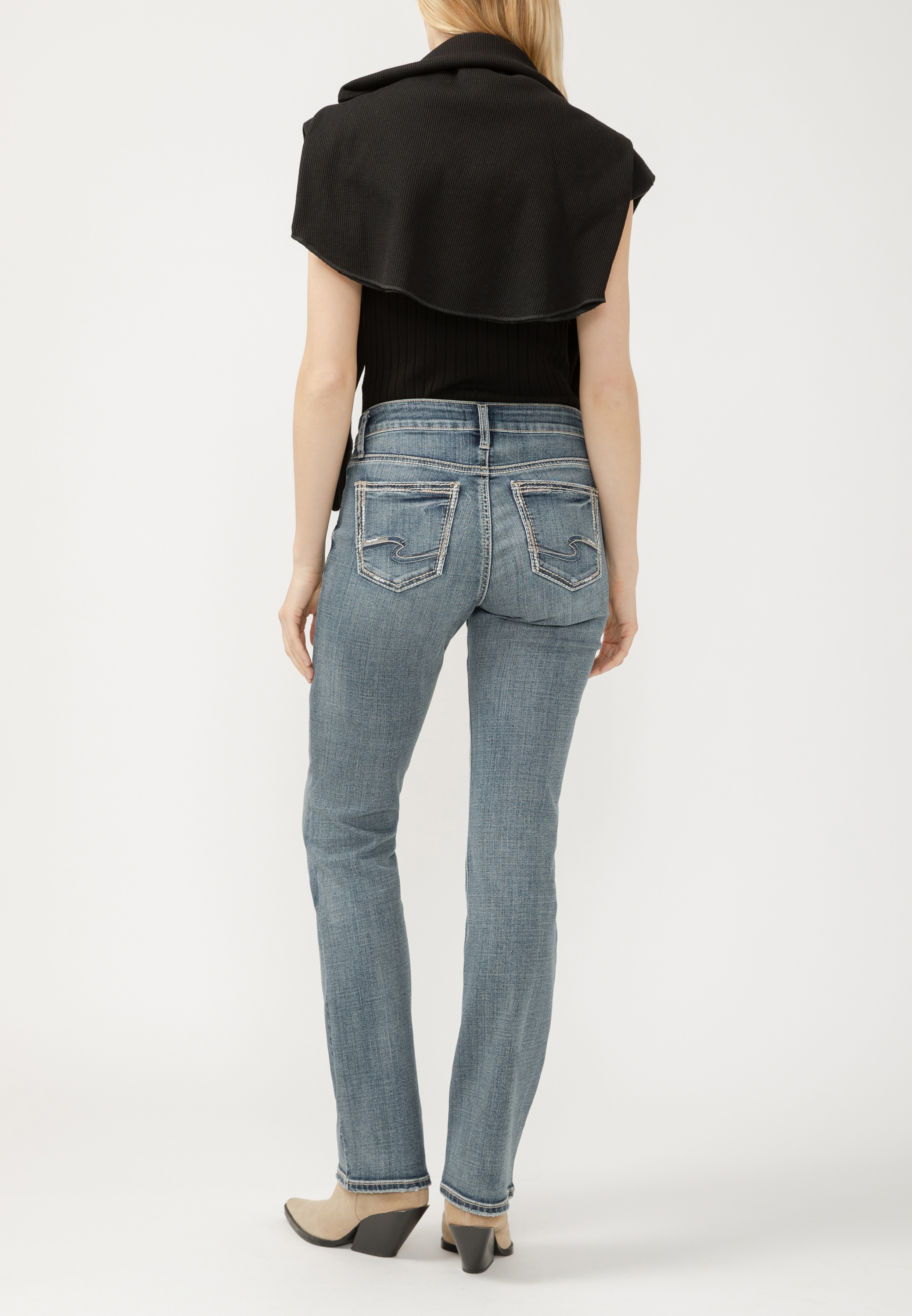 Silver Jeans Co.&reg; Elyse Curvy Mid Rise Luxe Stretch Bootcut Jean, C3337, large