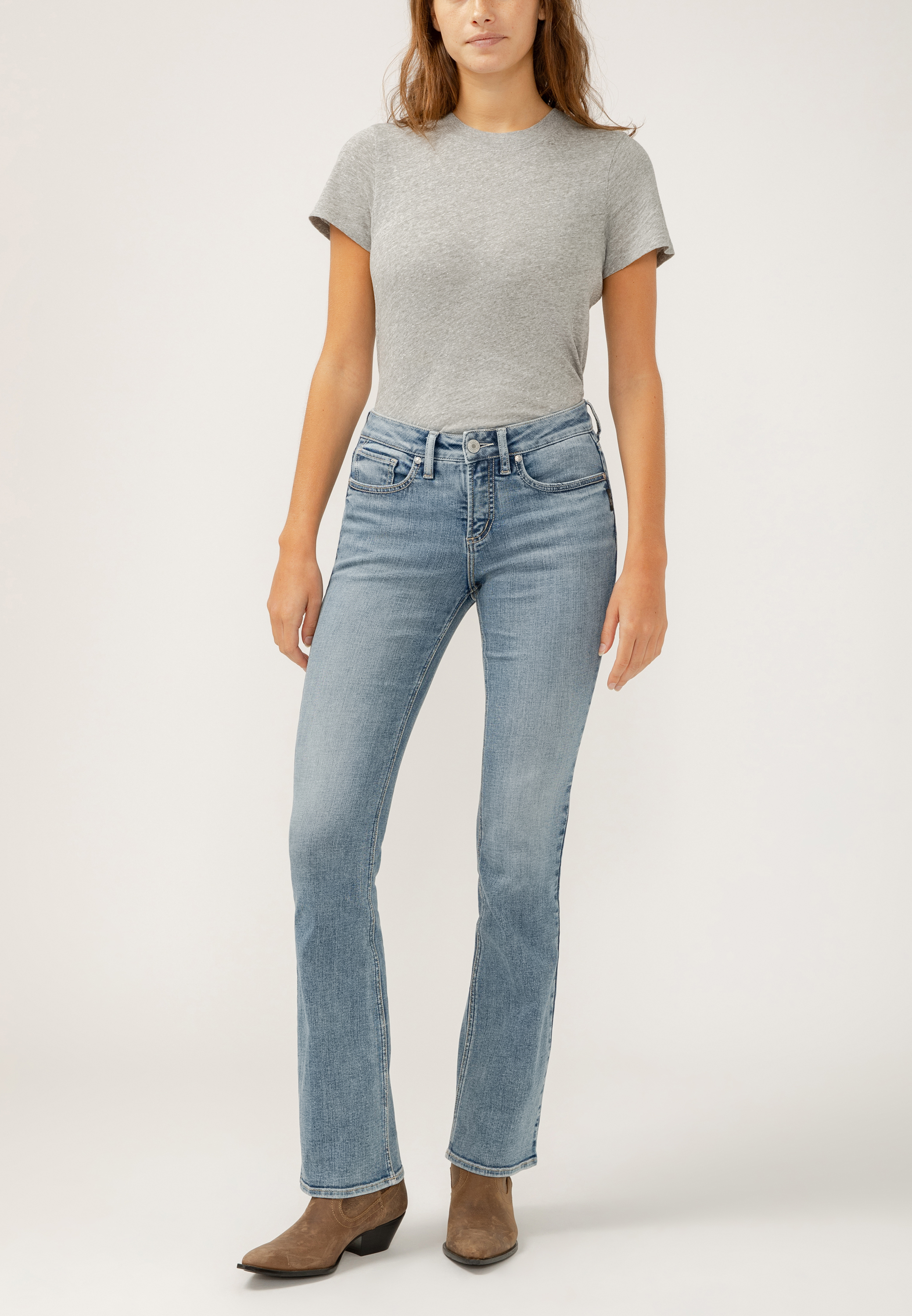 Silver Jeans Co.® Suki Curvy Mid Rise Luxe Stretch Slim Boot Jean