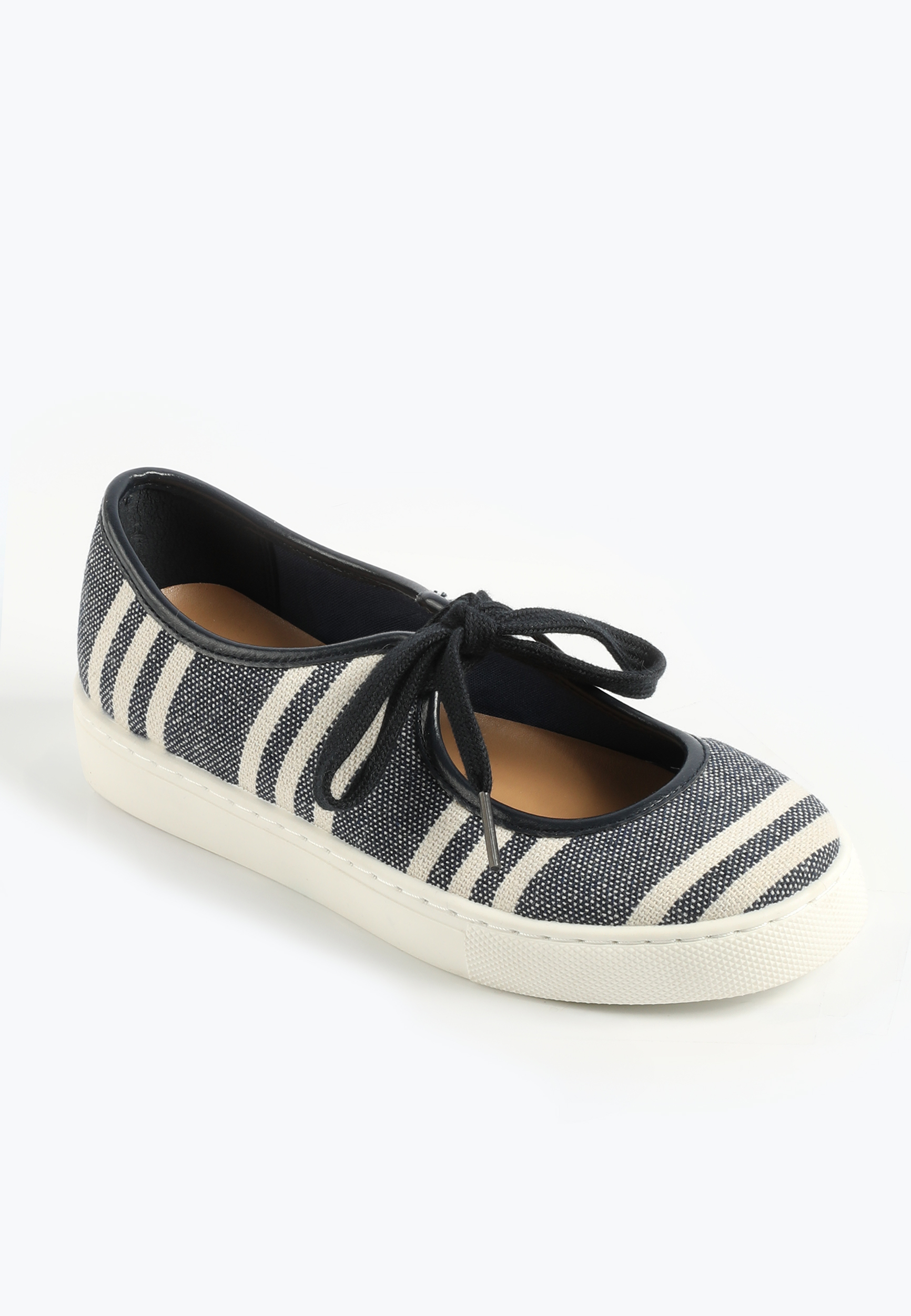 SuperCush Striped Lace Tie Mary Jane Sneaker 