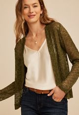Open Stitch Open Front Cardigan, C9161, small