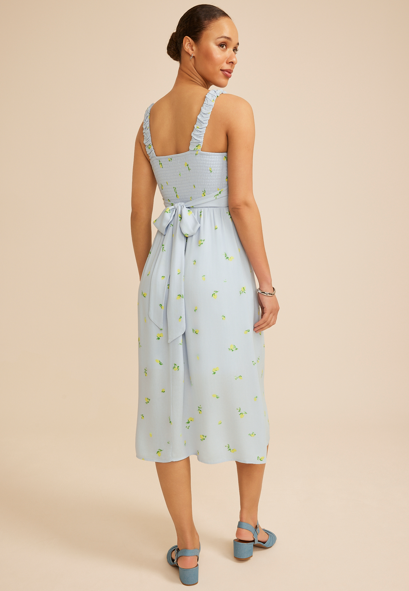 midi open back dress Te Amo Halterneck Open Back Midi Dress Champagne