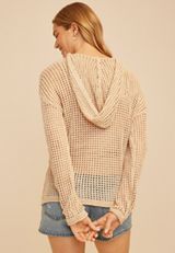 Canada Maple Leaf Open Stitch Hooded Pullover, C2608, small