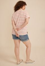 Plus Size 24/7 Dawson Striped Crew Neck Tee, C1524, small