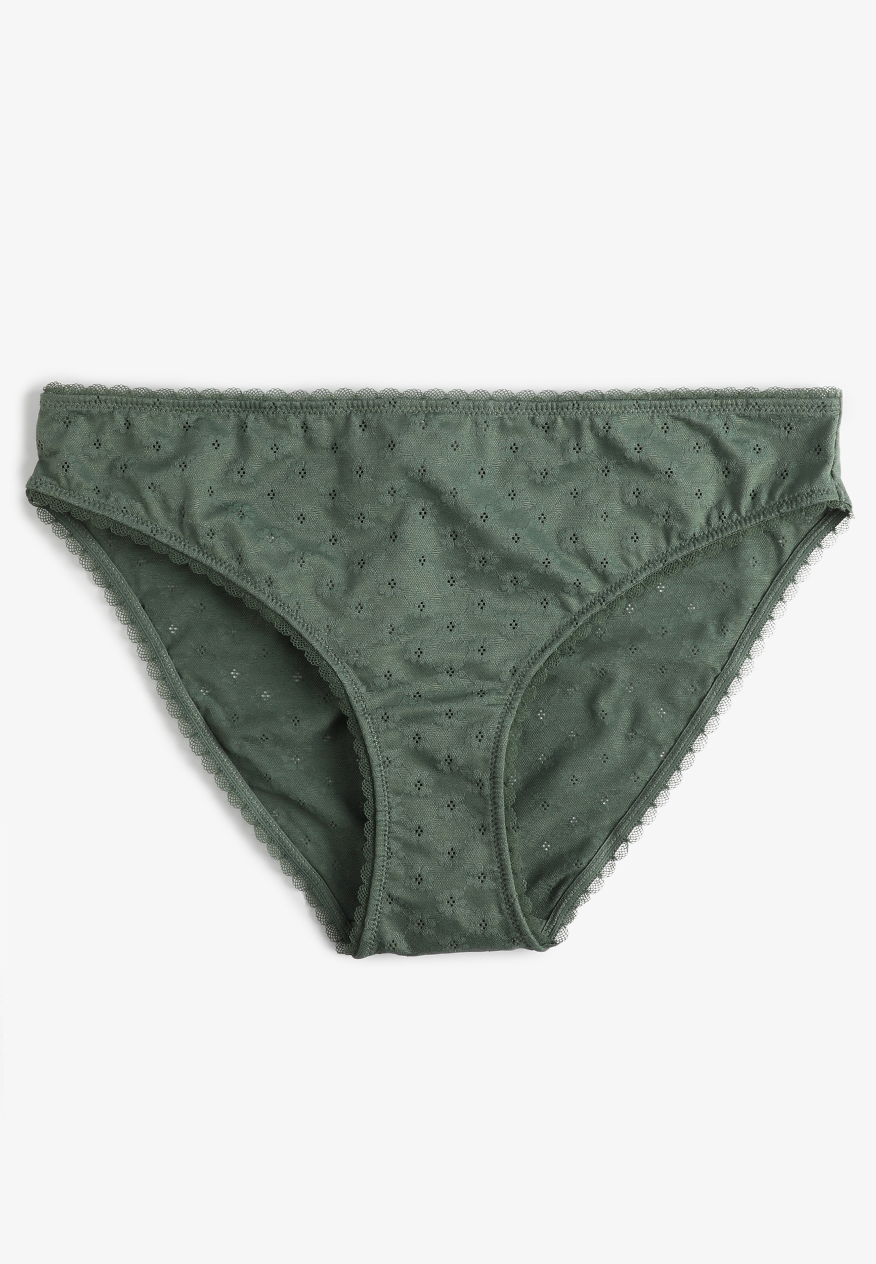 Vintage Lace Eyelet Jacquard Bikini Panty, C7379, large