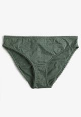 Vintage Lace Eyelet Jacquard Bikini Panty, C7379, small