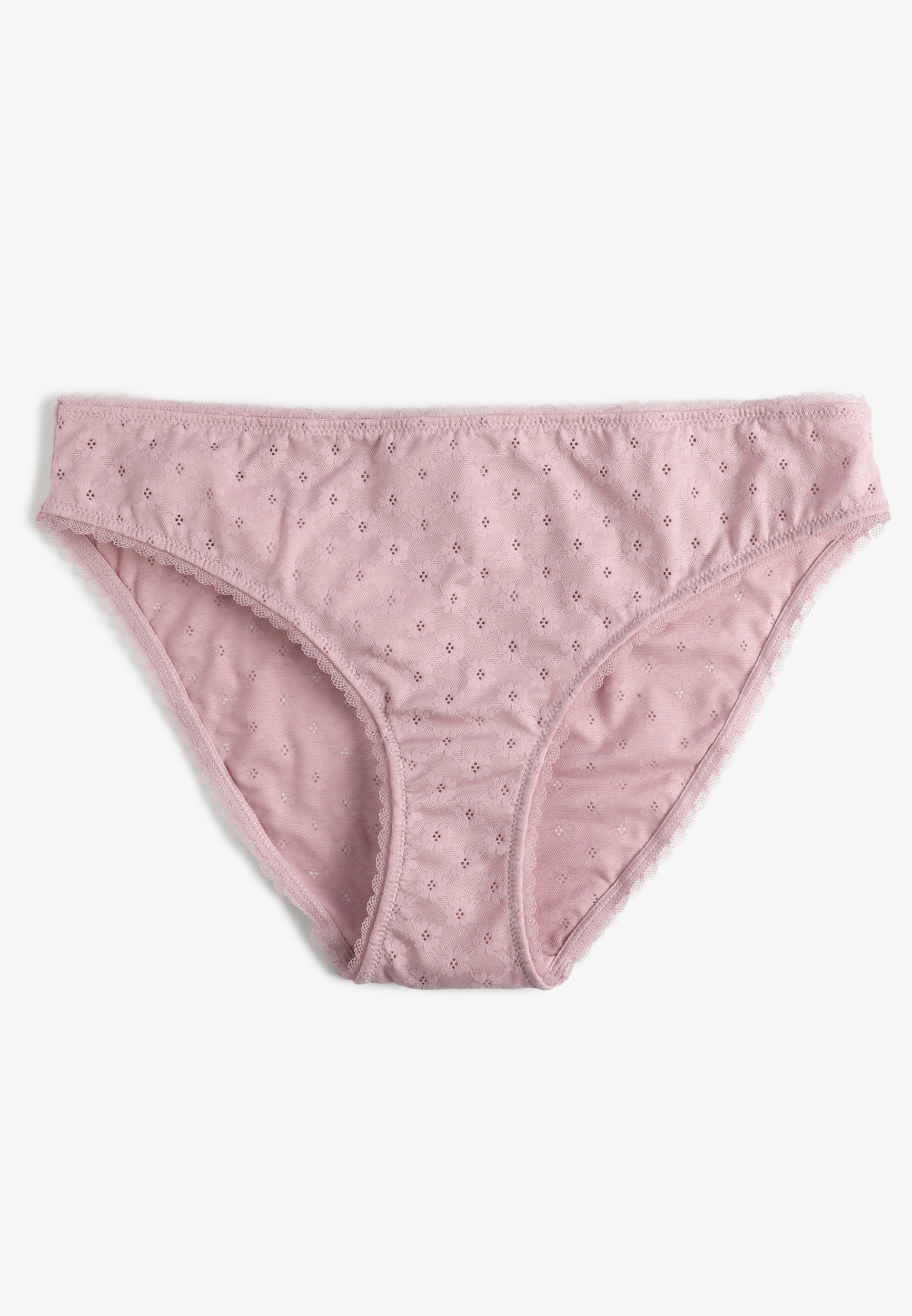 Vintage Lace Eyelet Jacquard Bikini Panty, C7589, large