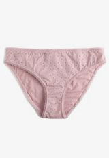 Vintage Lace Eyelet Jacquard Bikini Panty, C7589, small