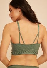 Vintage Lace Eyelet Jacquard Bralette, C7379, small
