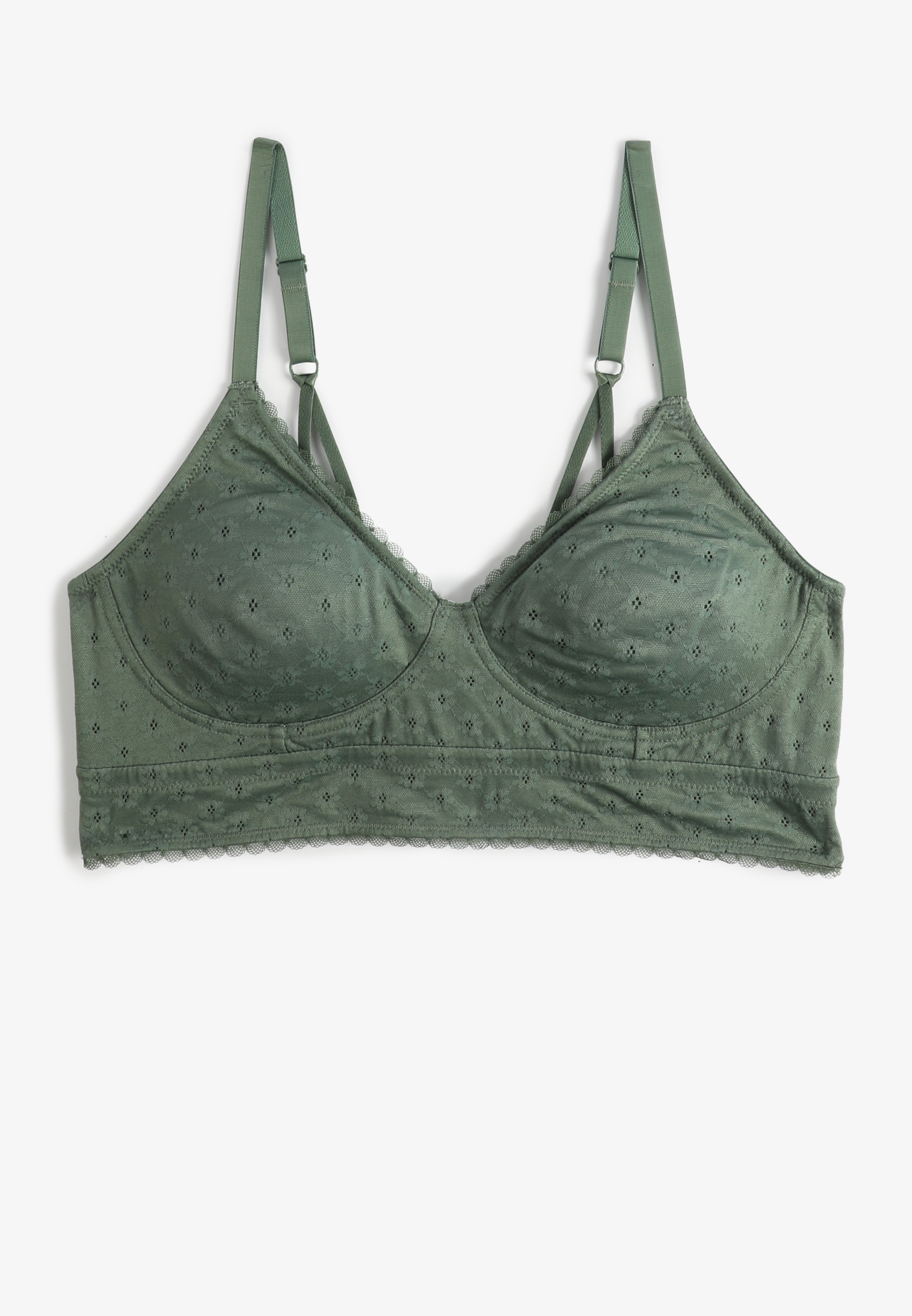 Vintage Lace Eyelet Jacquard Bralette, C7379, large