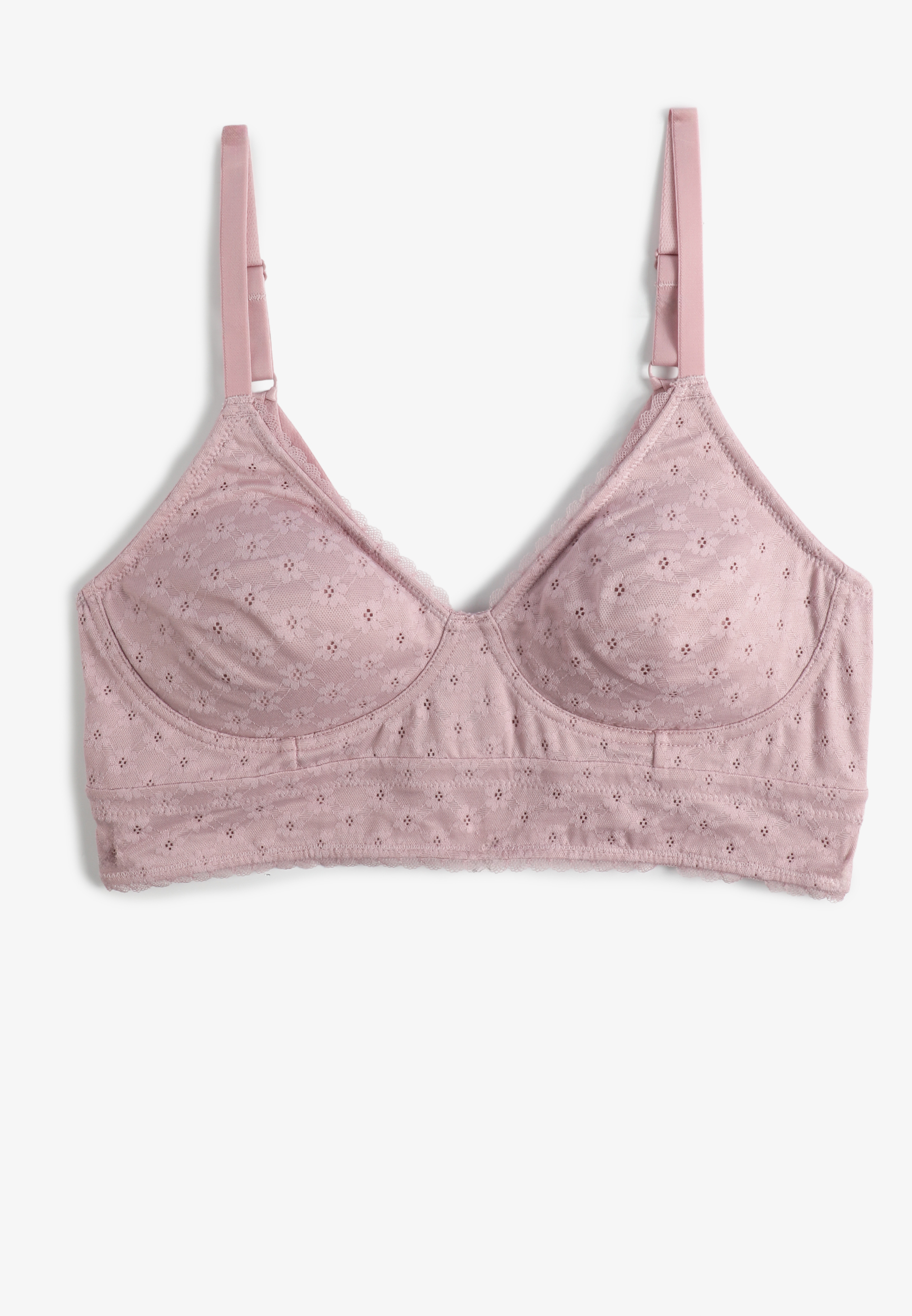 Vintage Lace Eyelet Jacquard Bralette