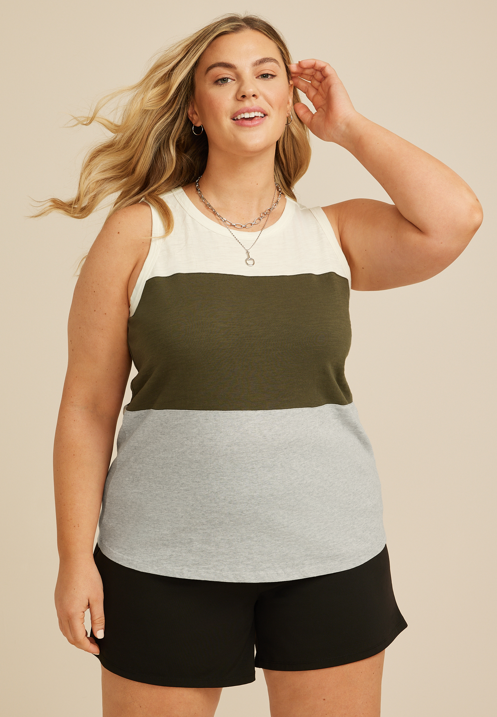 Plus Size 24/7 Colorblock Tank Top