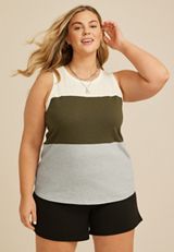 Plus Size 24/7 Colorblock Tank Top, C2286, small