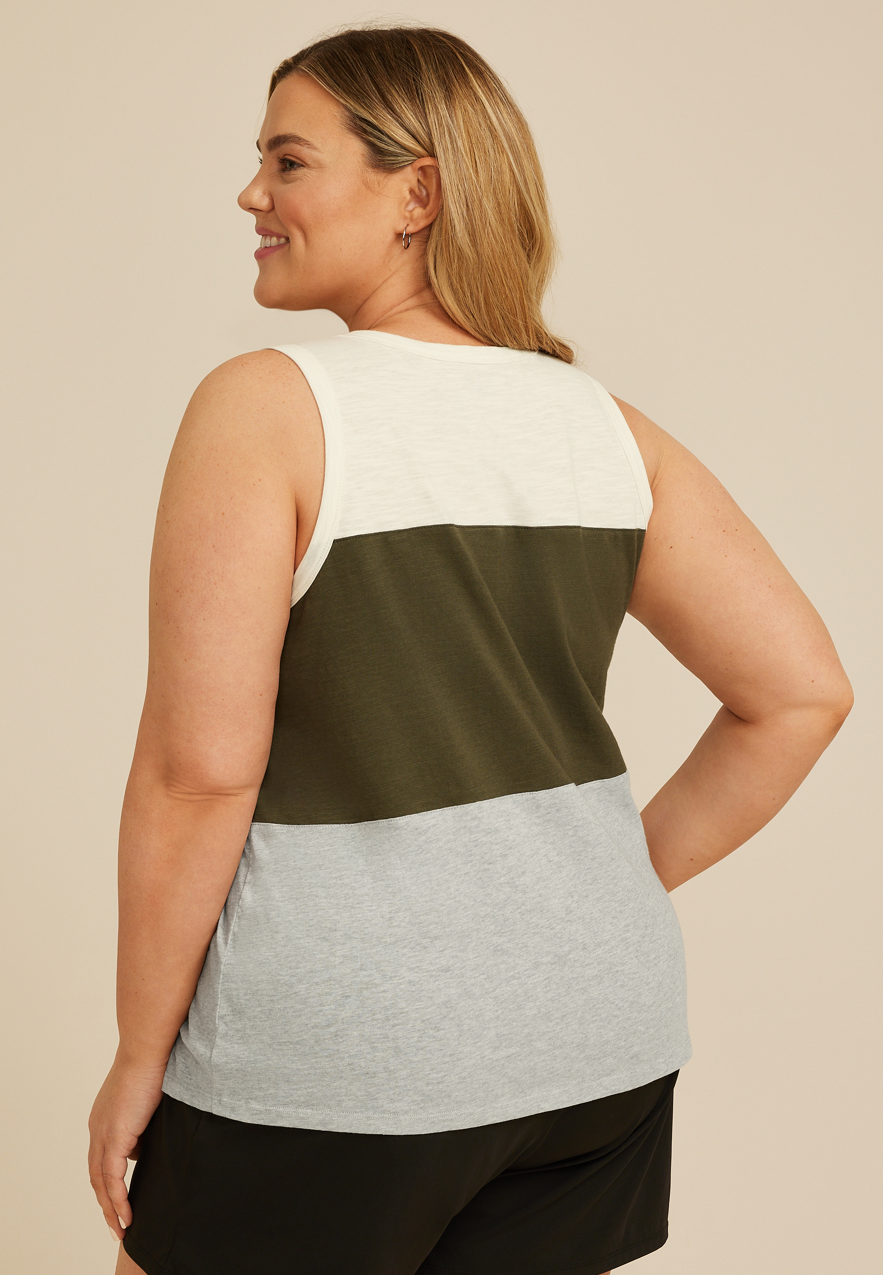Plus Size 24/7 Colorblock Tank Top, C2286, large