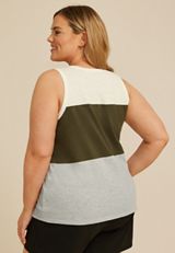 Plus Size 24/7 Colorblock Tank Top, C2286, small
