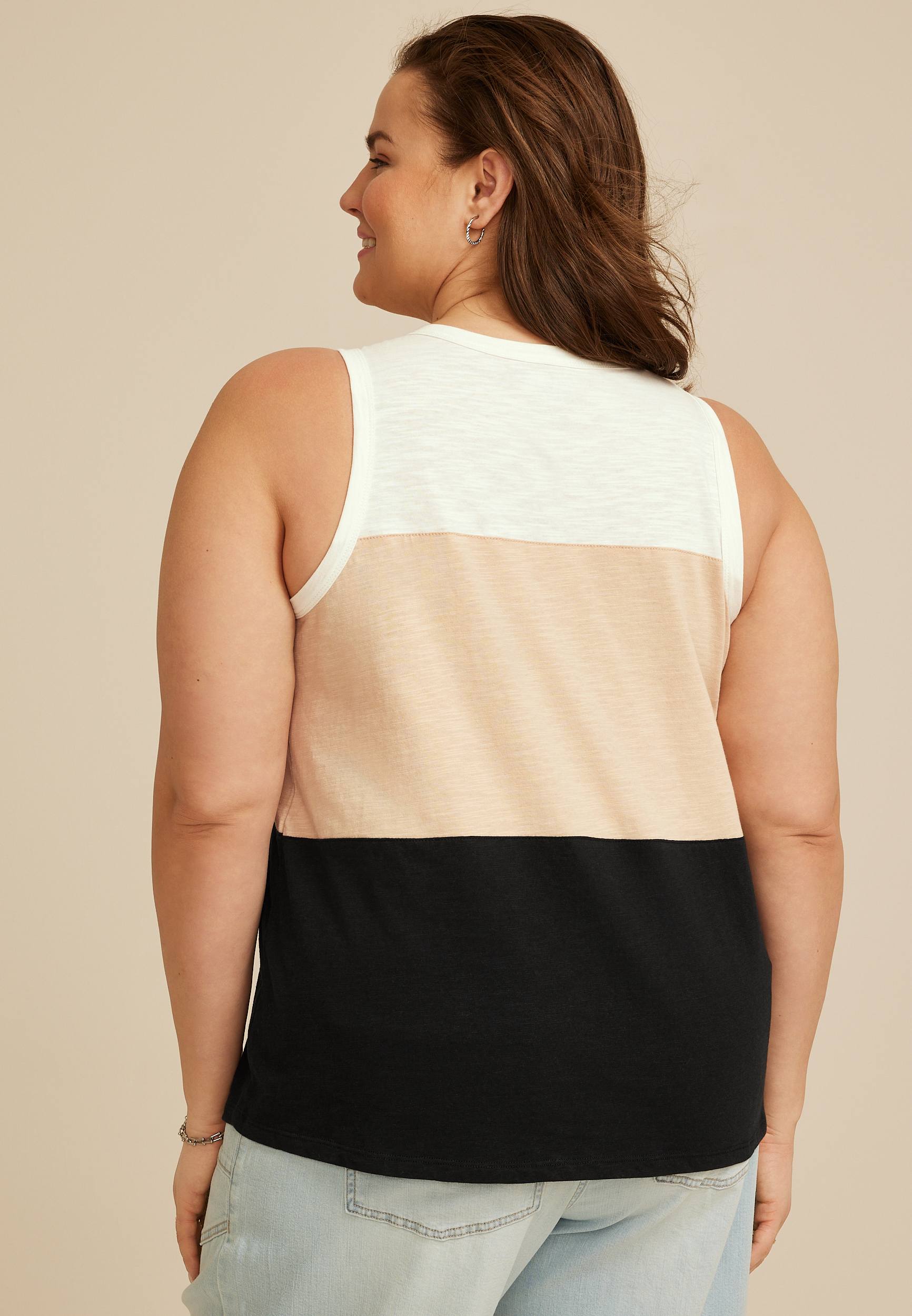 Plus Size 24/7 Colorblock Tank Top, C1524, large