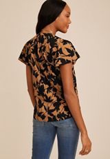 Atwood Floral Flutter Sleeve Blouse, C7768, small