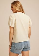 Crochet Lace Tie Front Top, C596, small