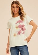 Hibiscus Classic Fit Graphic Tee, C4673, small
