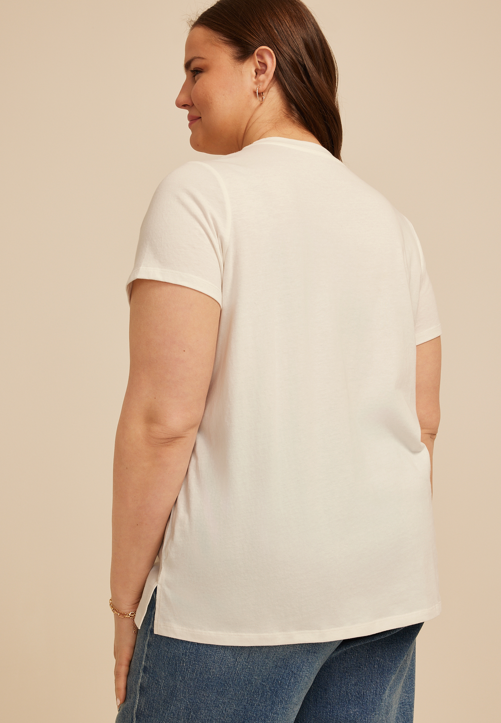 Plus Size Hibiscus Classic Fit Graphic Tee, C4673, large
