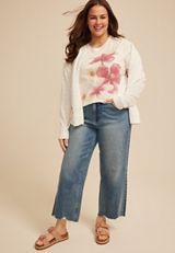 Plus Size Hibiscus Classic Fit Graphic Tee, C4673, small
