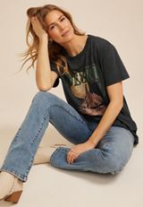 Desert Scene Oversized Fit Graphic Tee, C106, small