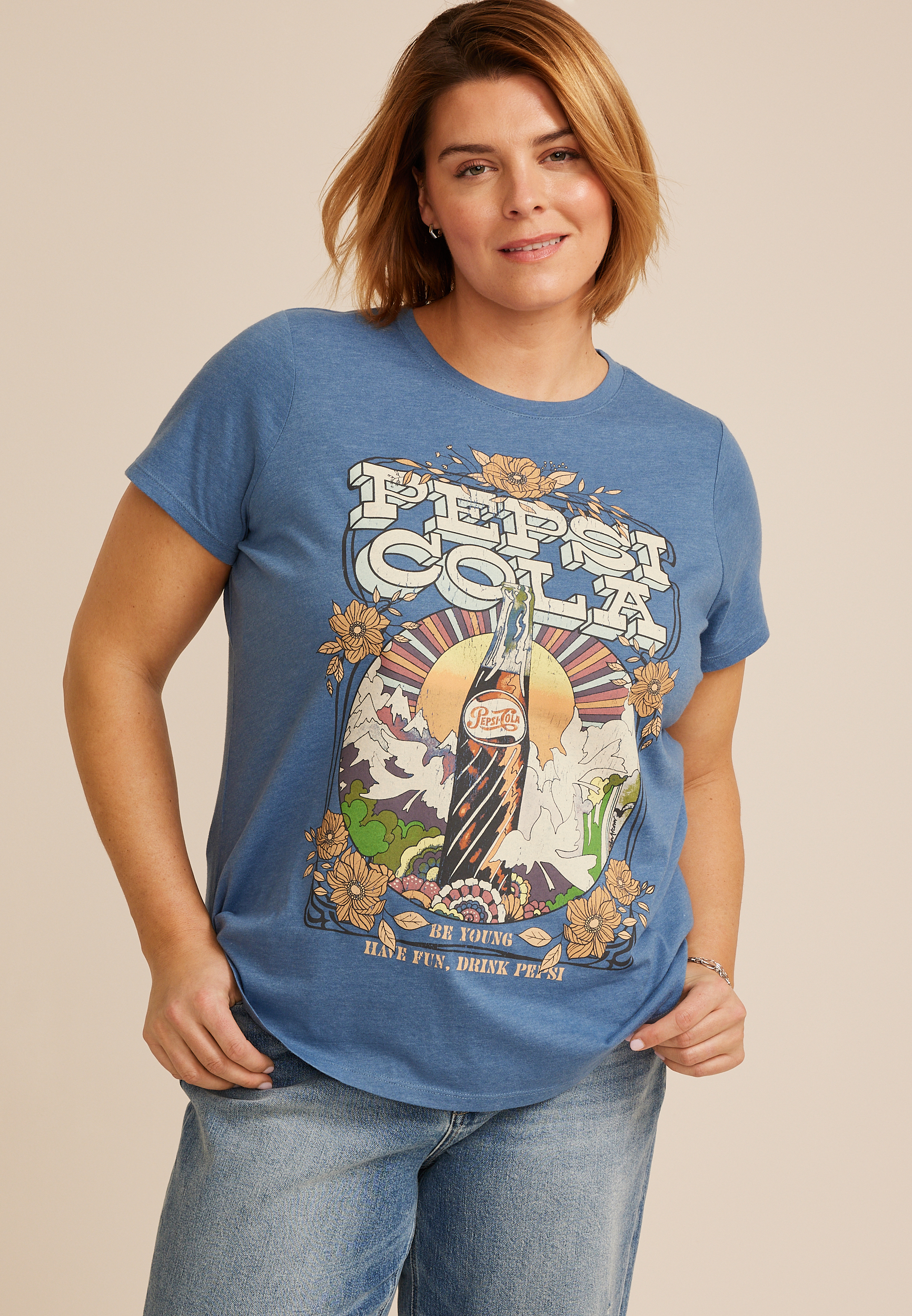 Plus Size Pepsi Classic Fit Graphic Tee